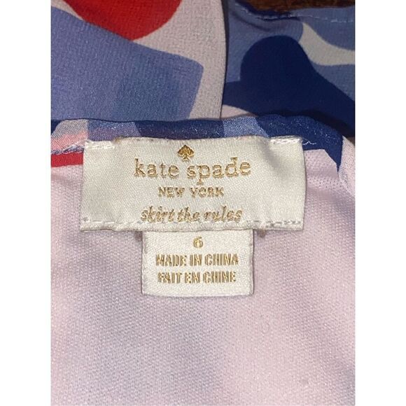 Kate Spade New York Girls Heart Print Dress Size 6 Multicolor Ruffle Sleeve Dres - Picture 5 of 6